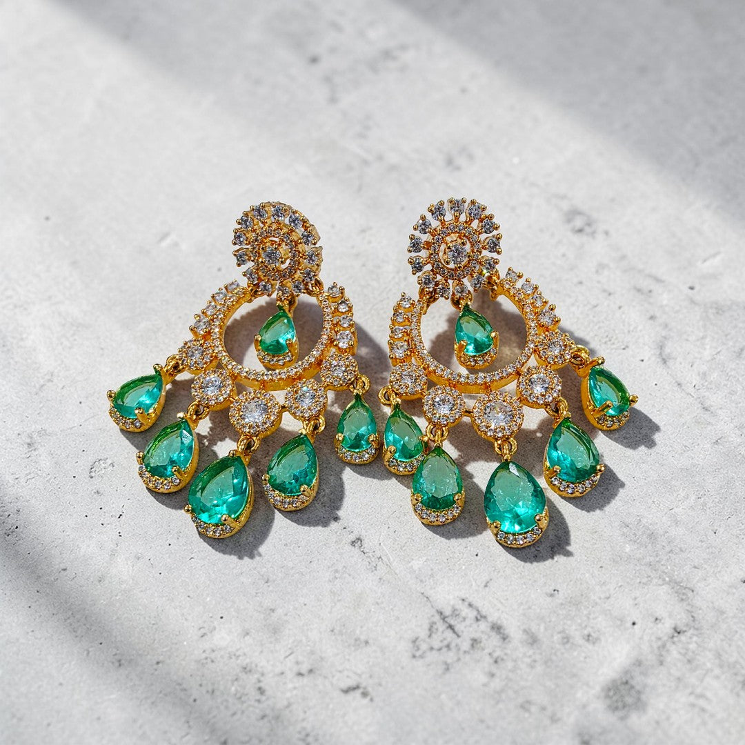 AD Green Stone Earrings