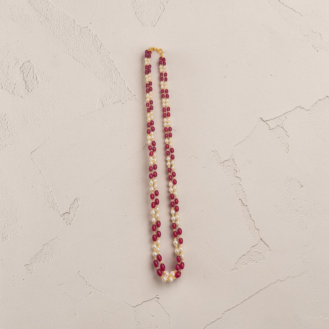 Red and Pearl Necklace