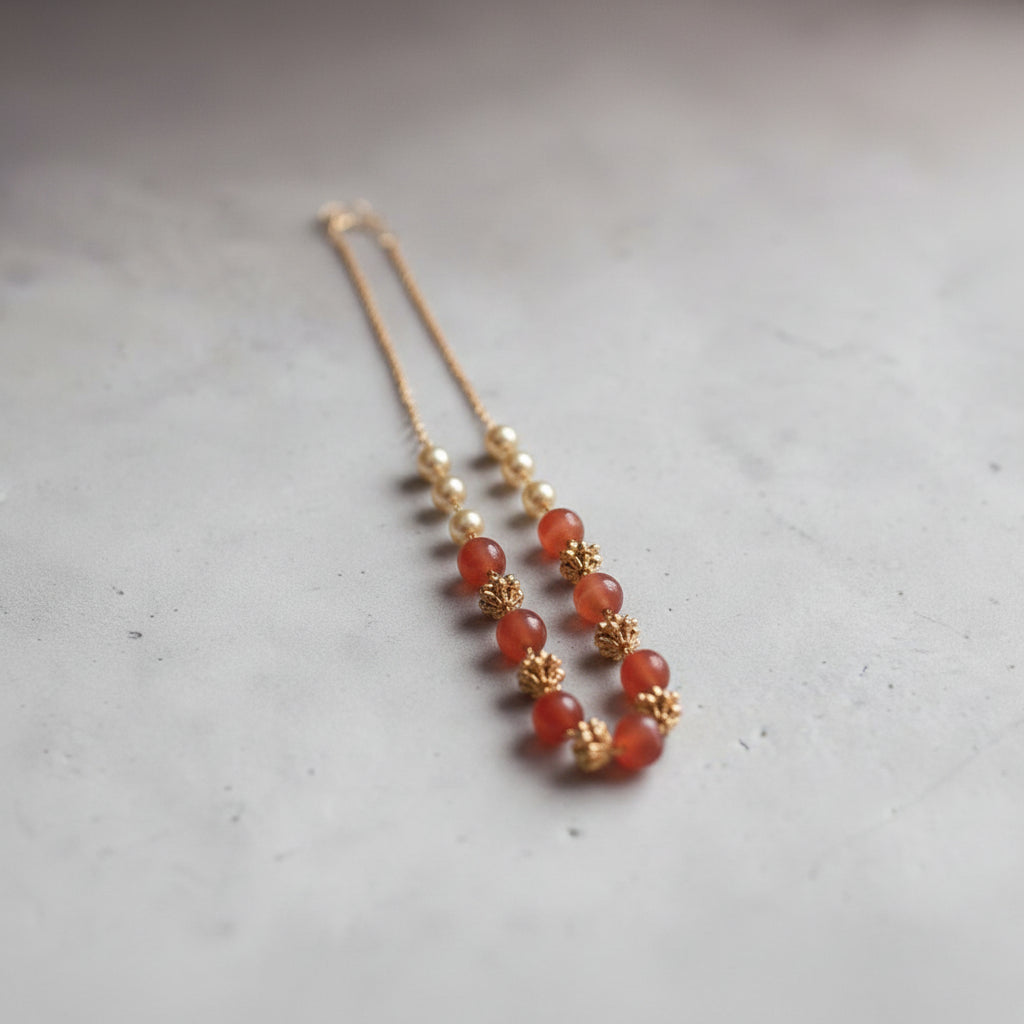 Stone and Pearl Necklace