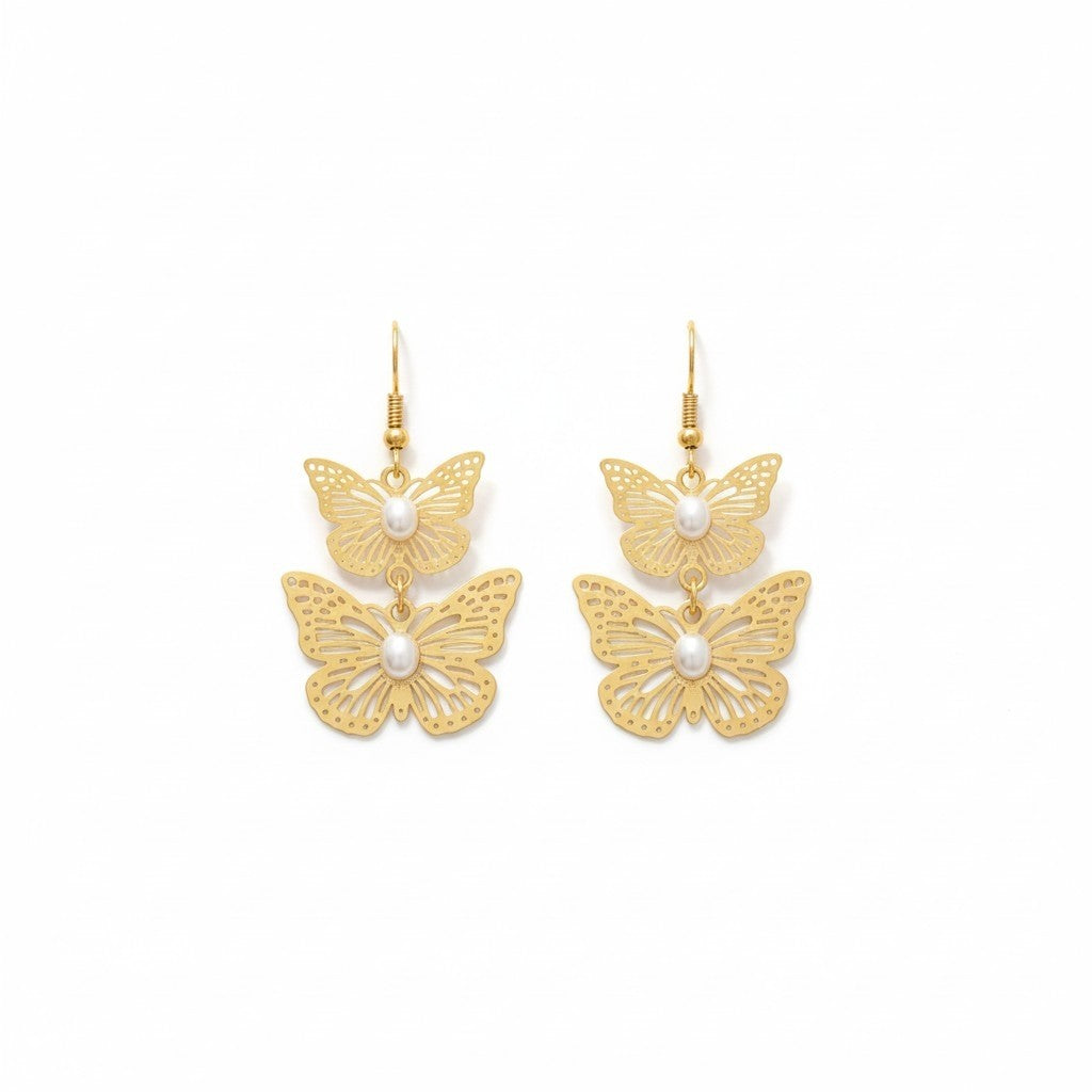 Butterfly Pearl Earrings