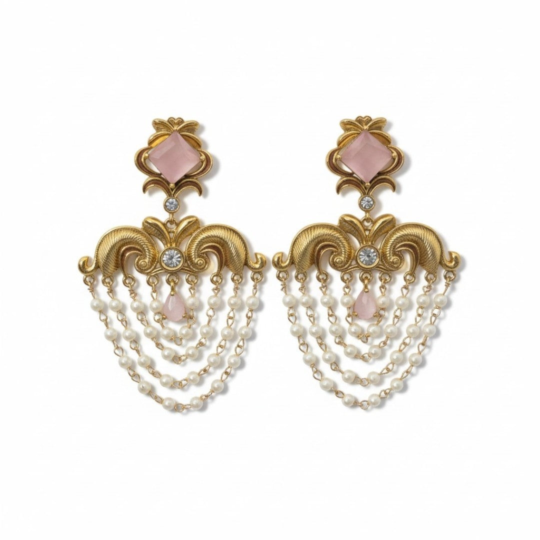 Layerd Pearl Earings