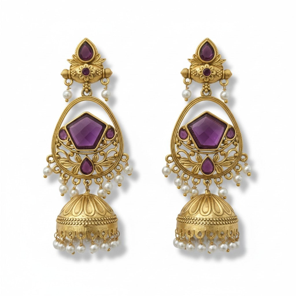 Oversized Rani Pink Jhumka