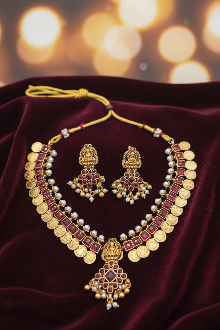 Coin Necklace Temple Jewellery