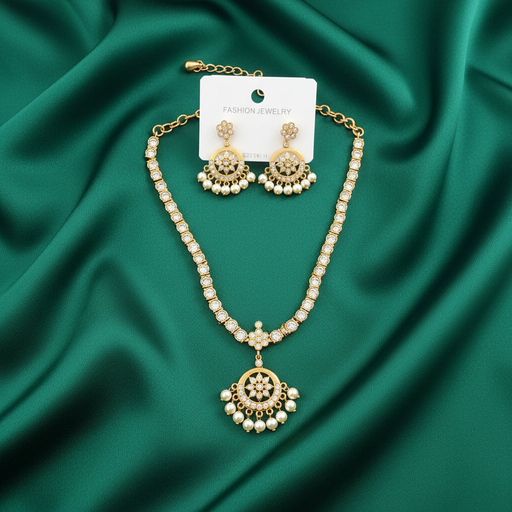 Gold Toned Traditional Necklace