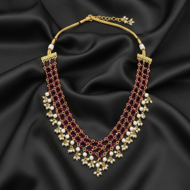 Choker with Beads and Pearls