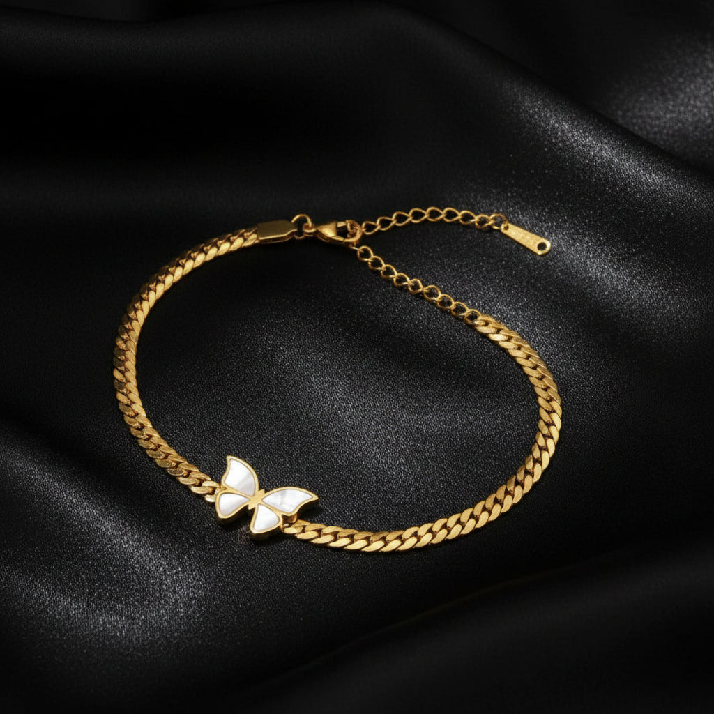 Butterfly Bracelet 18K Gold Plated waterproof
