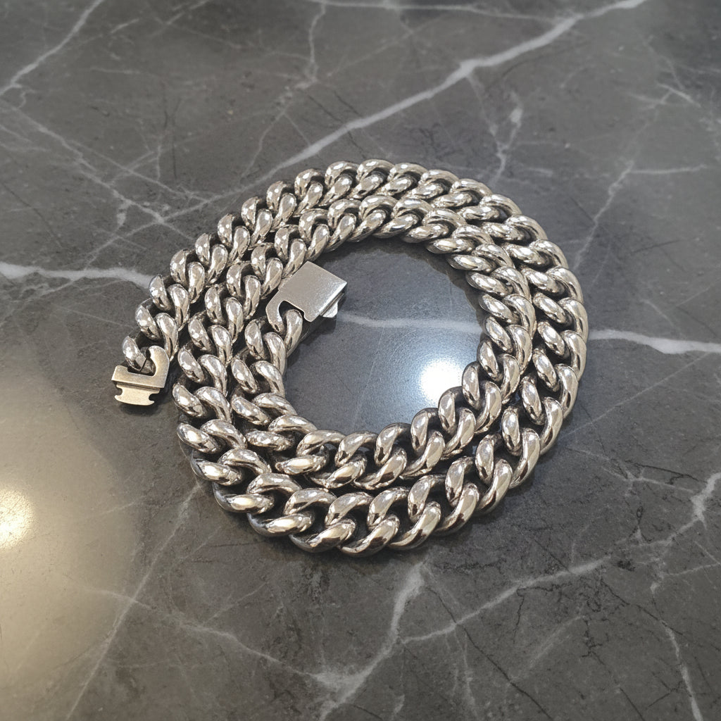 Mens Stainless steel Cuban Link Chain PVD Coated 12mm/20nch