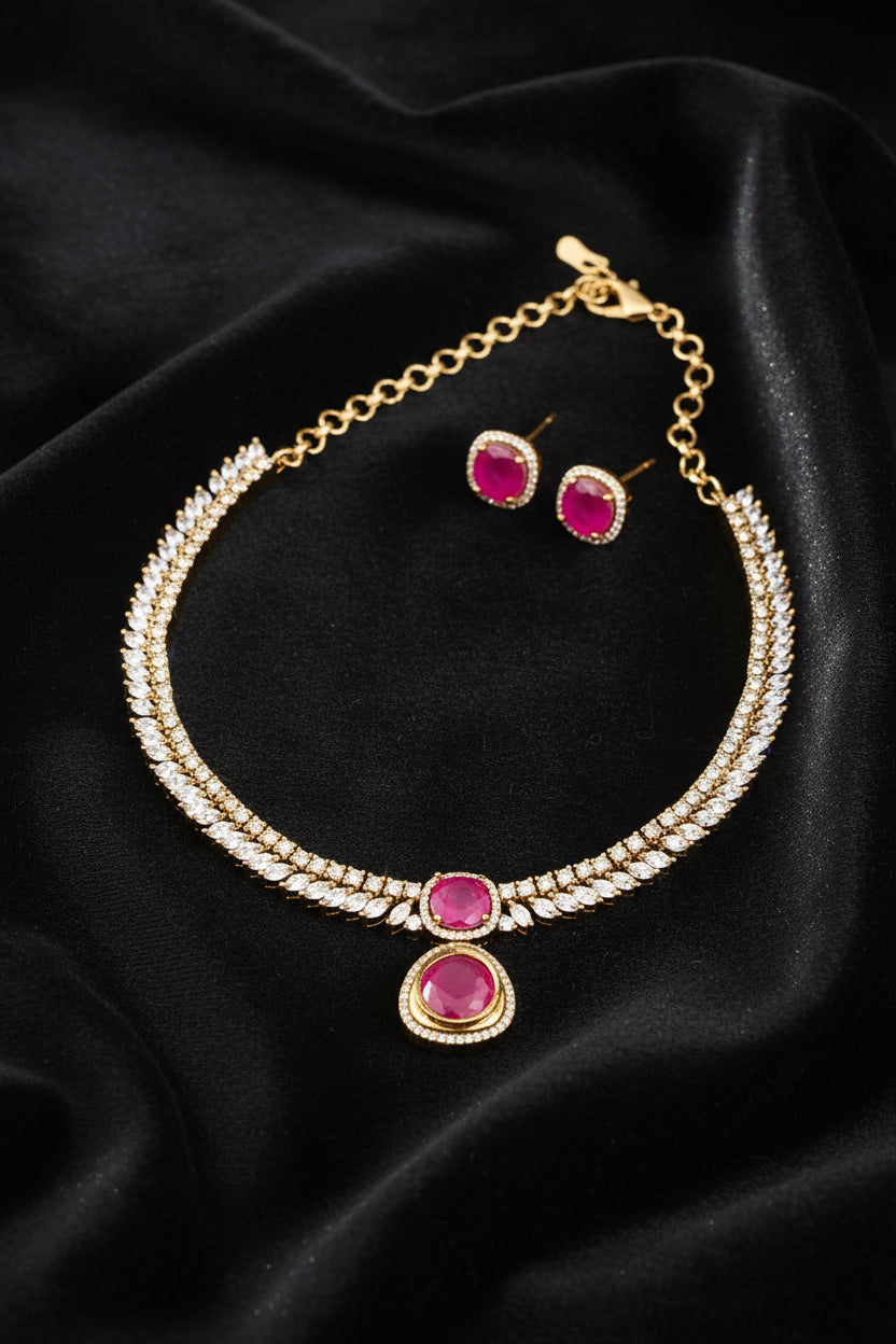 AD Pink Diamond Necklace