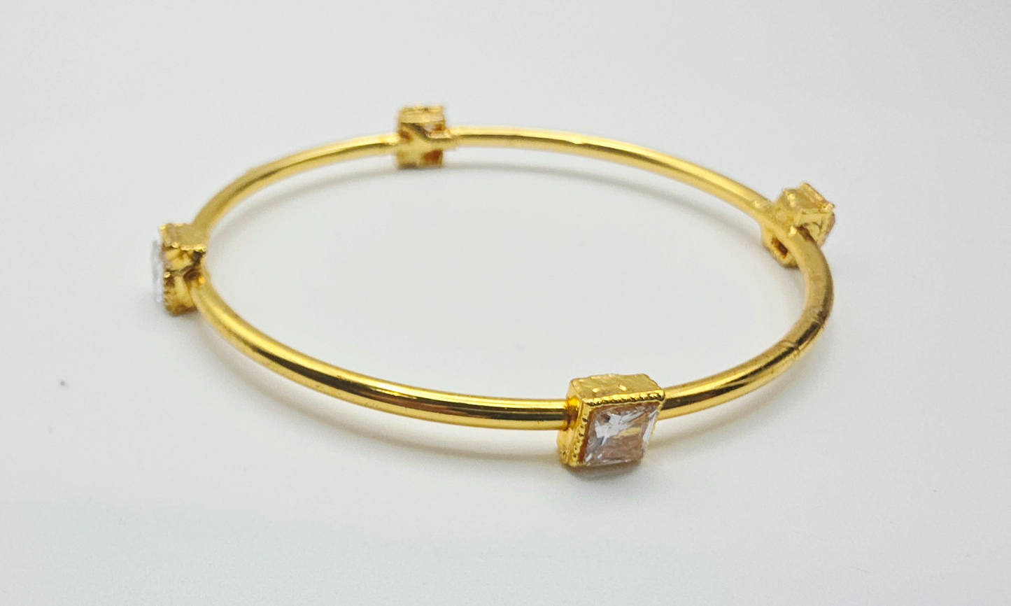 White stone Bangle