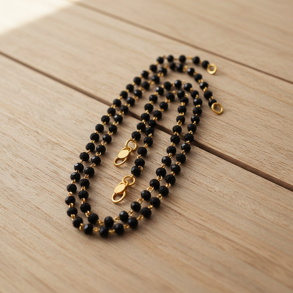 Black stone Anklet