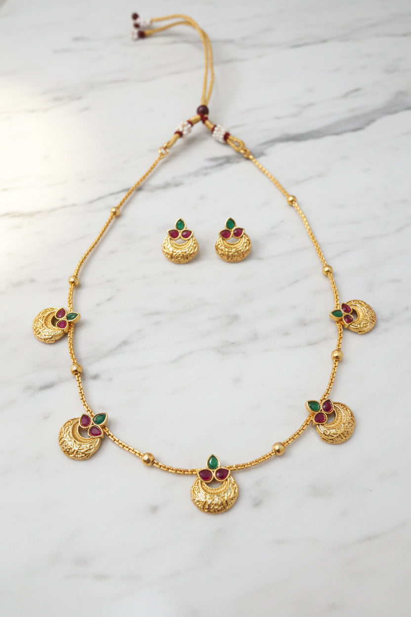 Gold Plated Leaf design Necklace