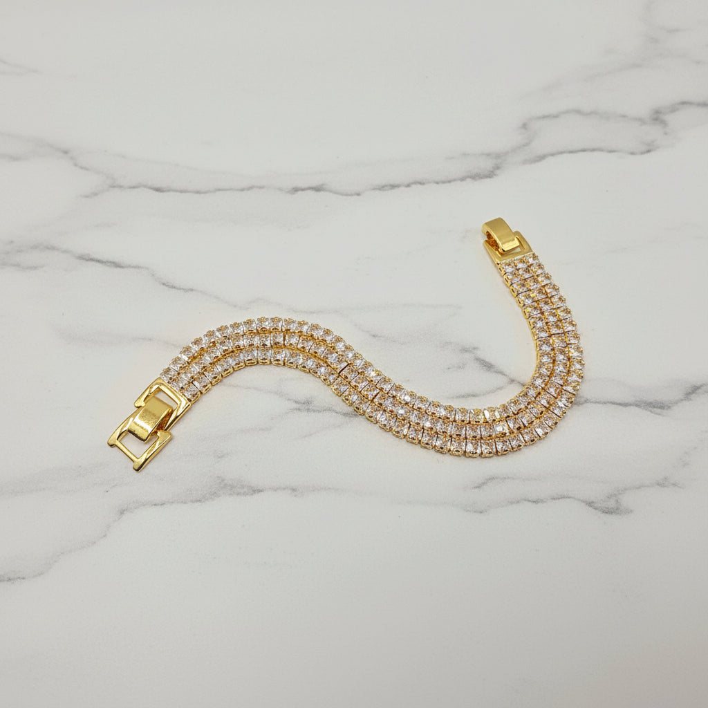 AD 3 Layer Tennis Bracelets
