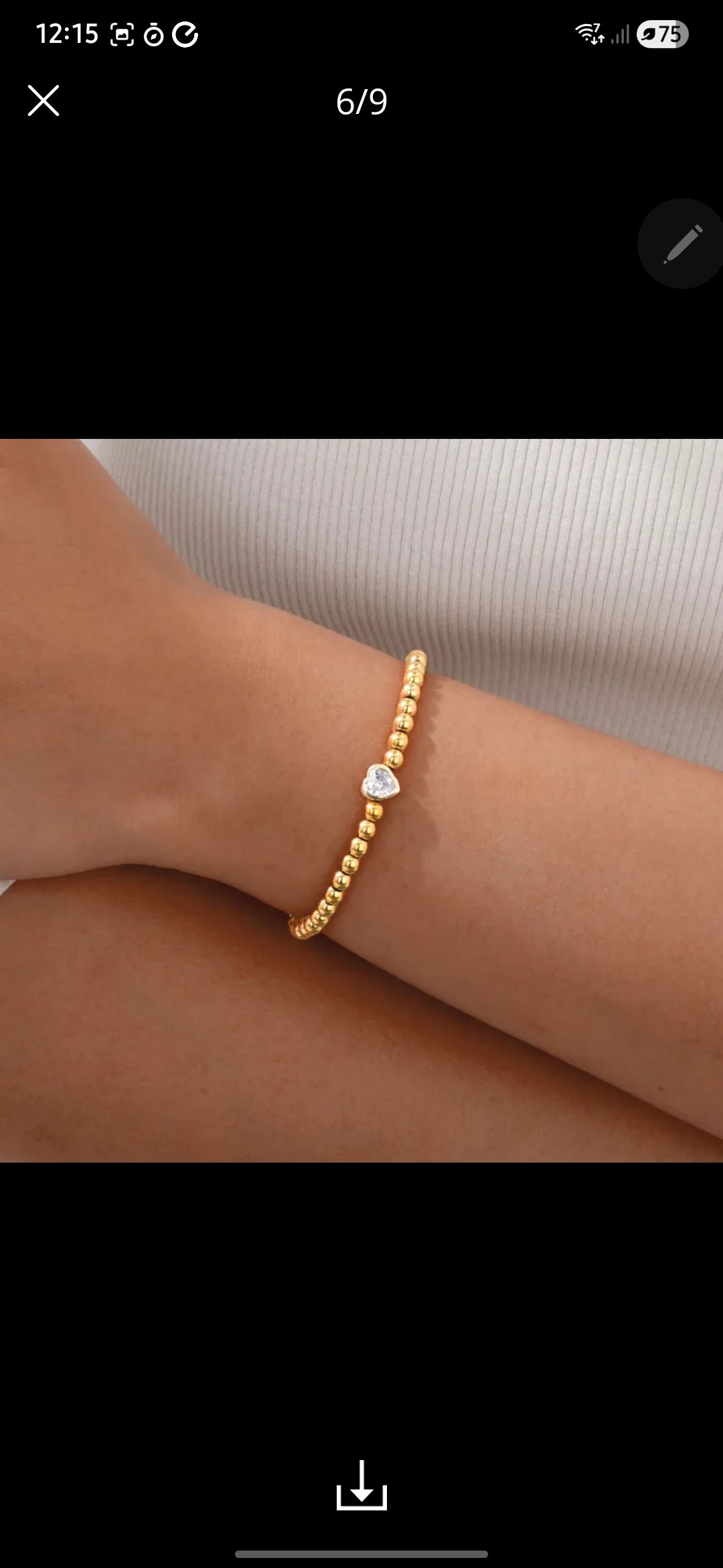 Heart Shape Bracelet 18K Gold Plated