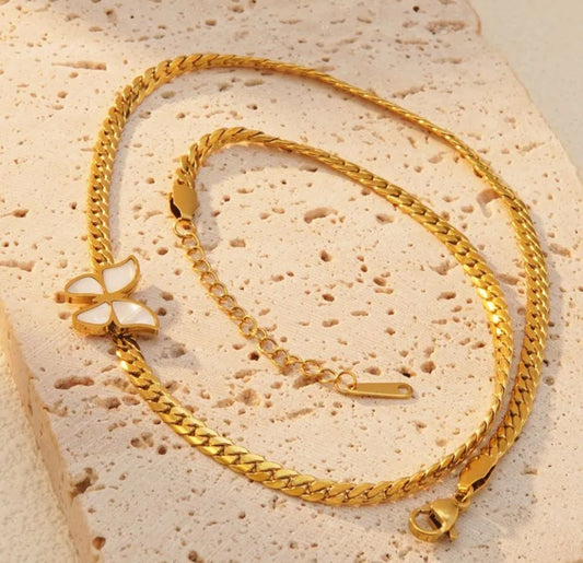 Butterfly Necklace 18K Plated Waterproof