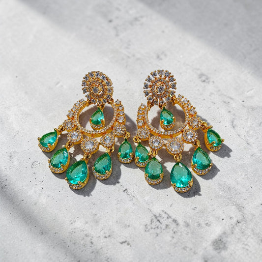 AD Green Stone Earrings