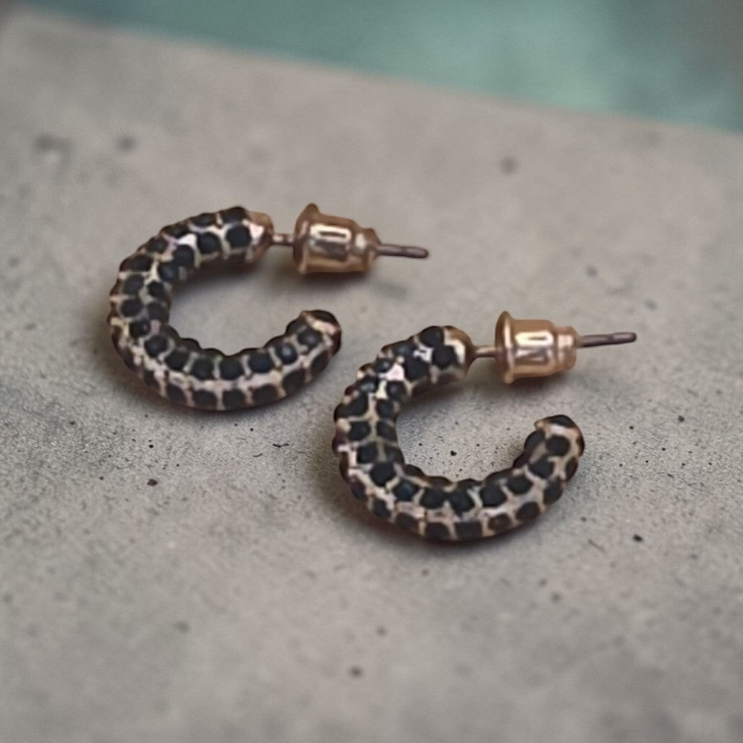 Black Stone Earring