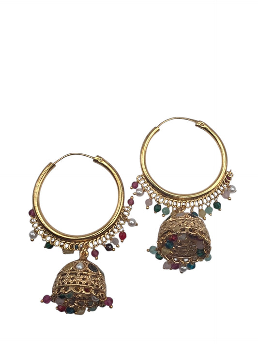 Multi Colour Jhumka Earings