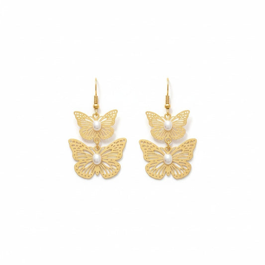 Butterfly Pearl Earrings