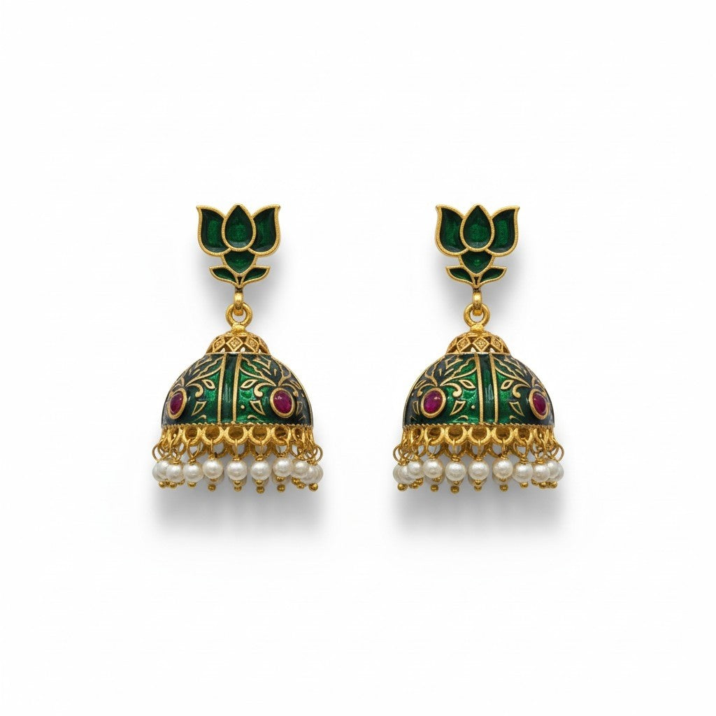 Lotus Jhumka