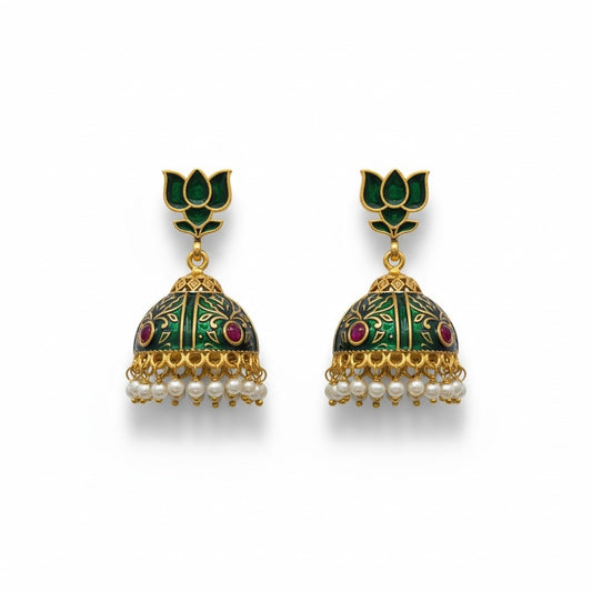 Lotus Jhumka