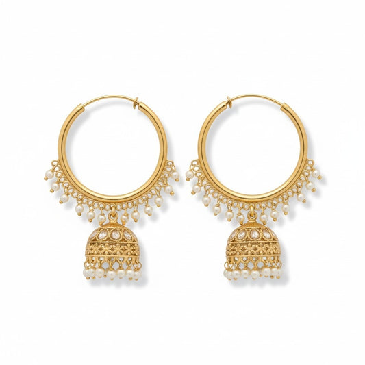 Pearl Jhumka Earings