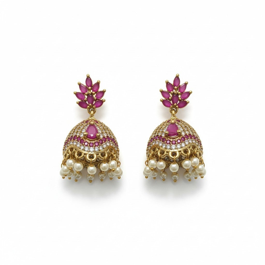 AD Rani Pink Jhumka