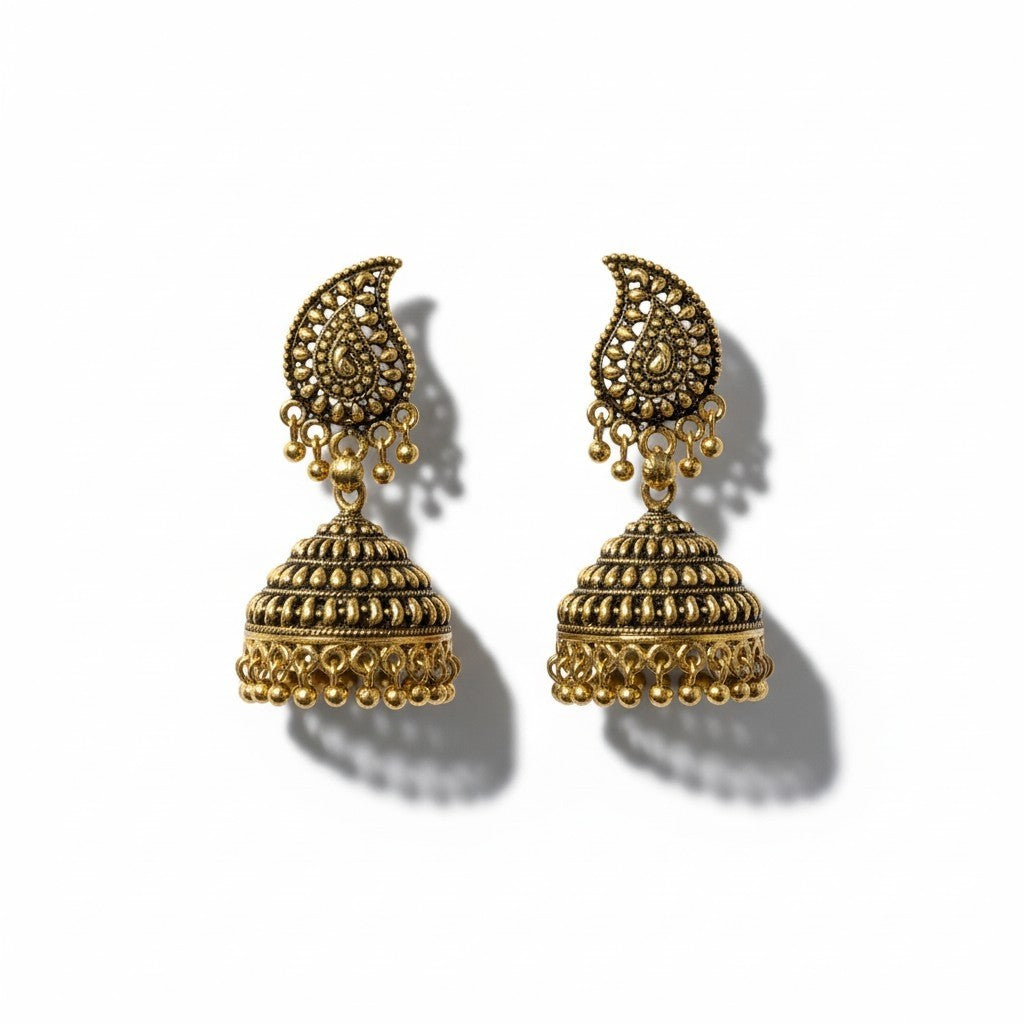Meenakari Jhumki Earings