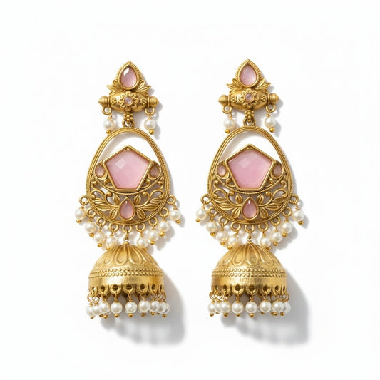 Pink Oversized Jhumka
