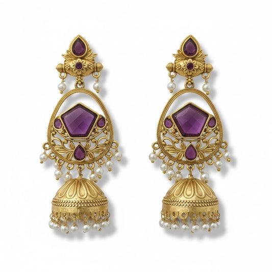 Oversized Rani Pink Jhumka