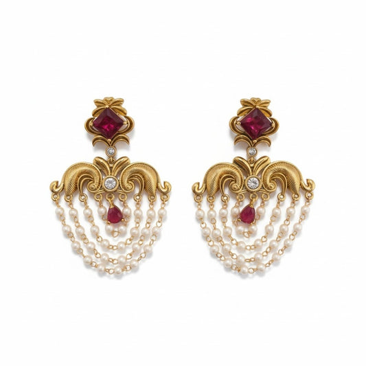 Layerd Pearl Earings
