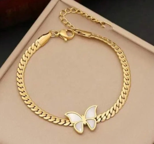 Butterfly Bracelet 18K Gold Plated waterproof