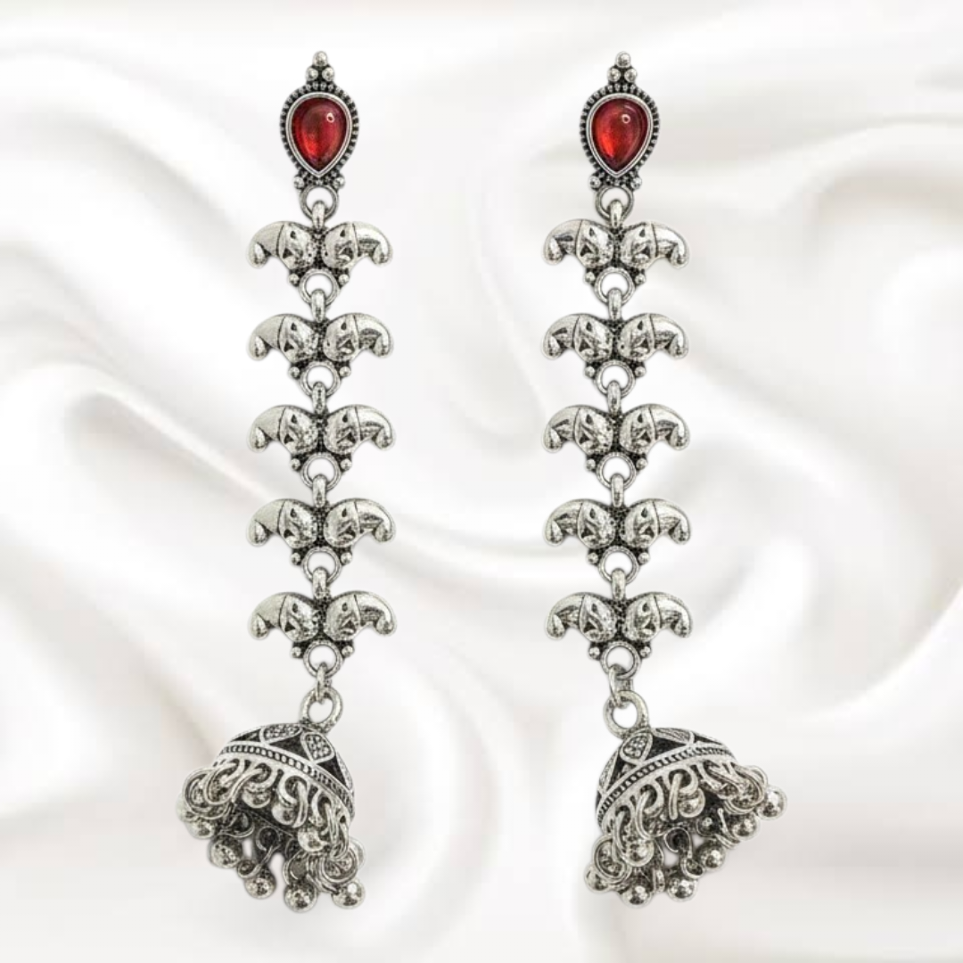 Black Metal long Jhumka