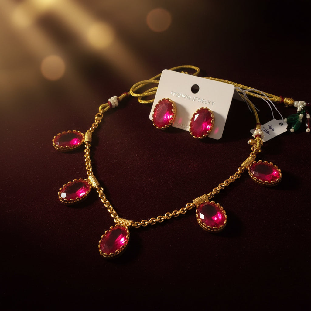 Pink Stone Necklace