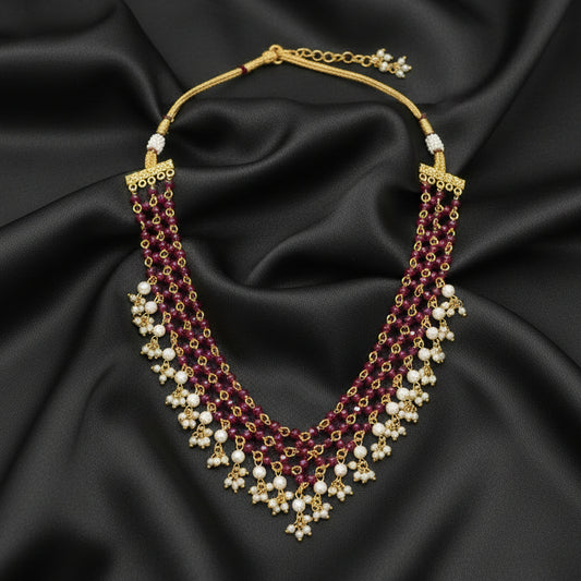 Choker with Beads and Pearls