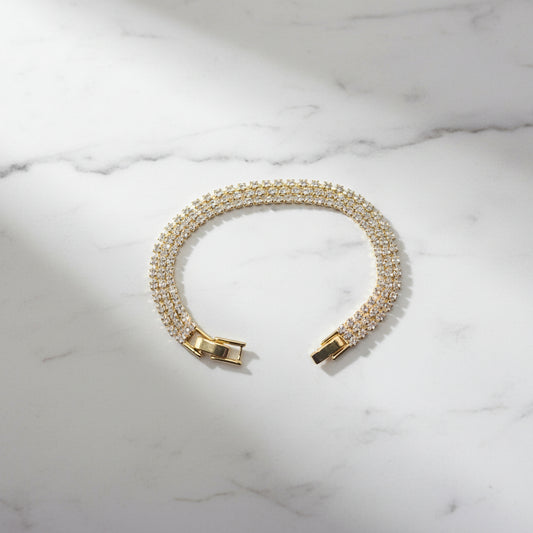 AD 3 Layer Tennis Bracelet
