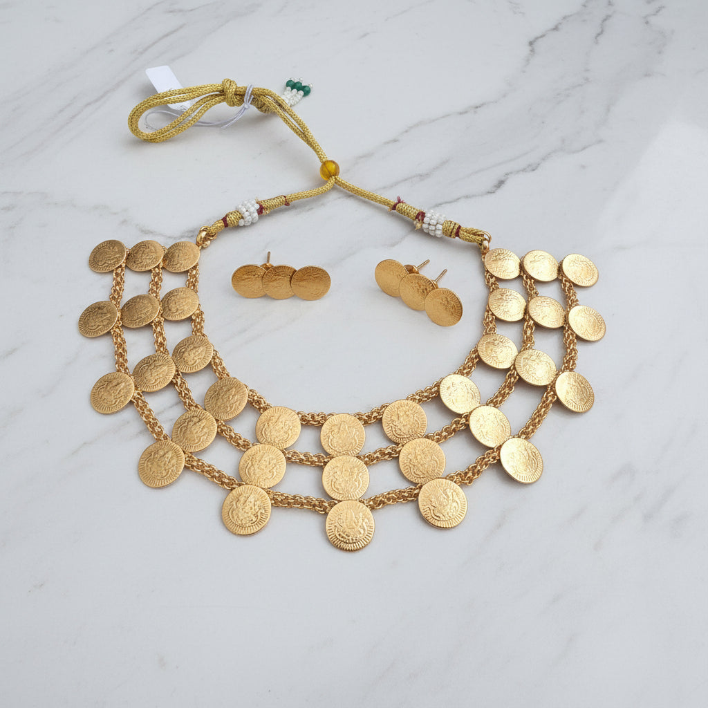 Coin Necklace Chocker