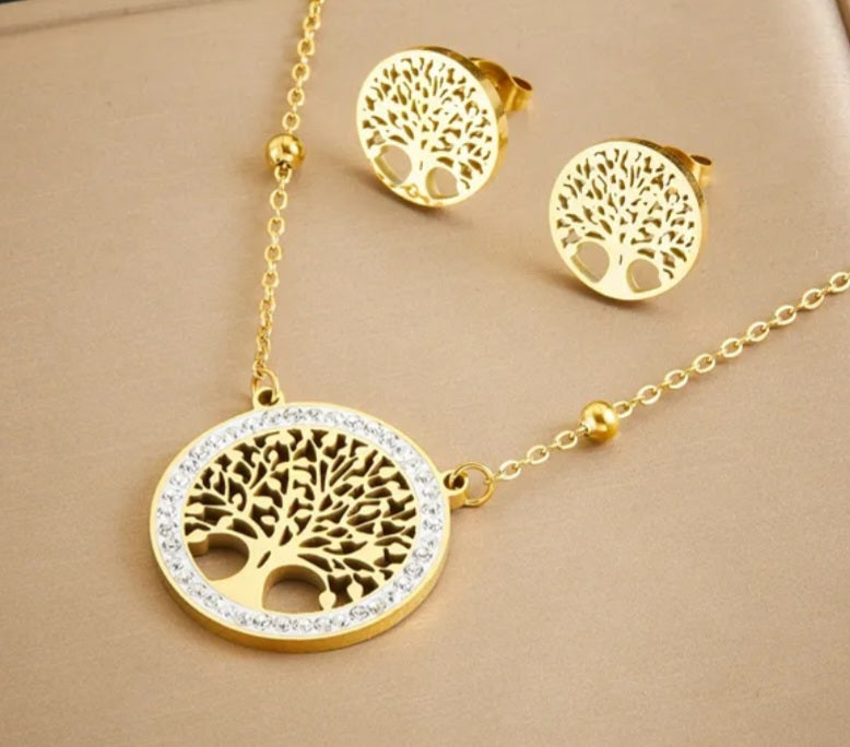 Life Tree 18K Gold Plated Waterproof