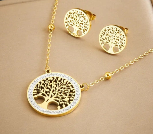 Life Tree 18K Gold Plated Waterproof