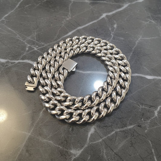 Mens Stainless steel Cuban Link Chain PVD Coated 12mm/20nch