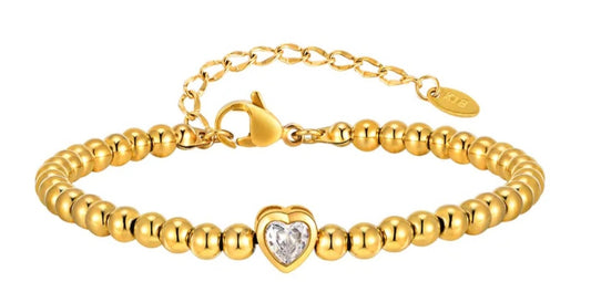 Heart Shape Bracelet 18K Gold Plated