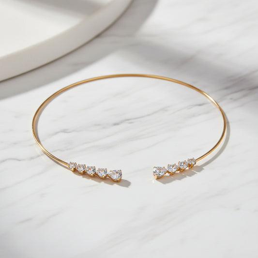Retro Geometric Copper Plating Choker