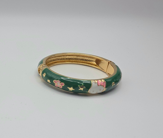Green kitty Bangle (kids)