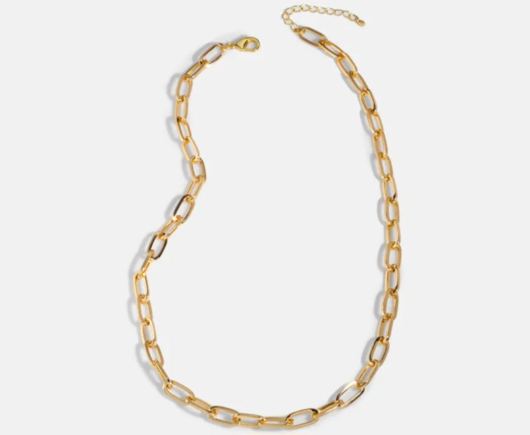 Geometric 18K Gold Plated Chain
