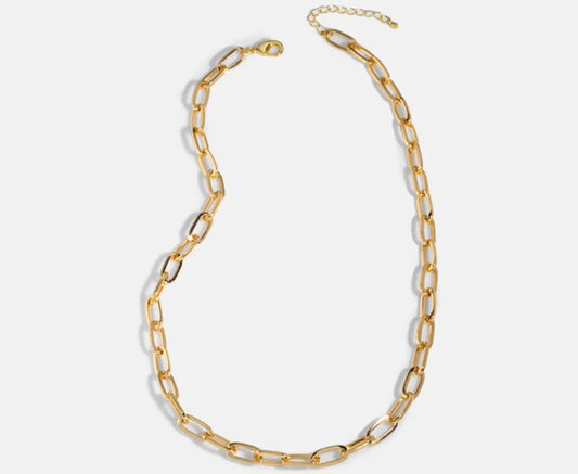 Geometric 18K Gold Plated Chain