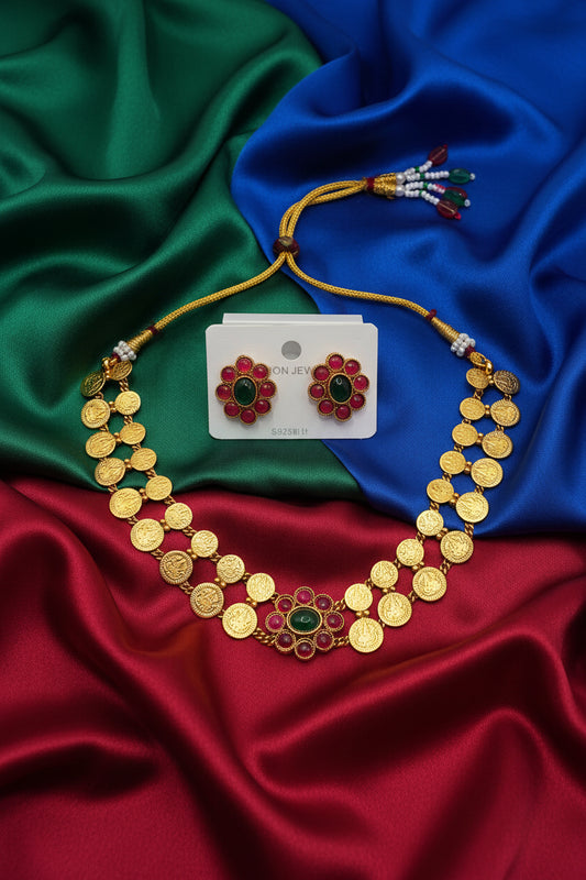 Coin Necklace, Kasu Mala Necklace Set