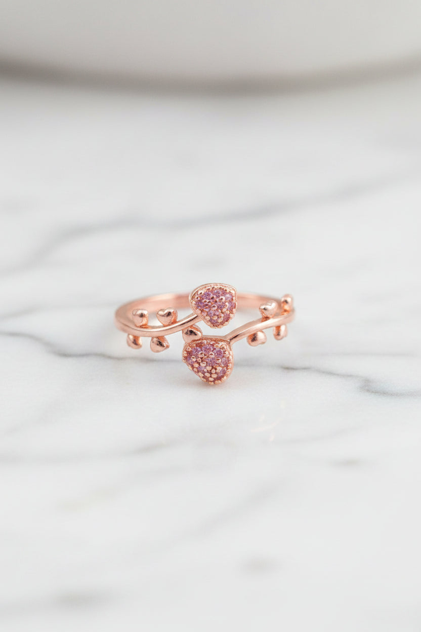 Adjustable Rose Gold Finger Ring