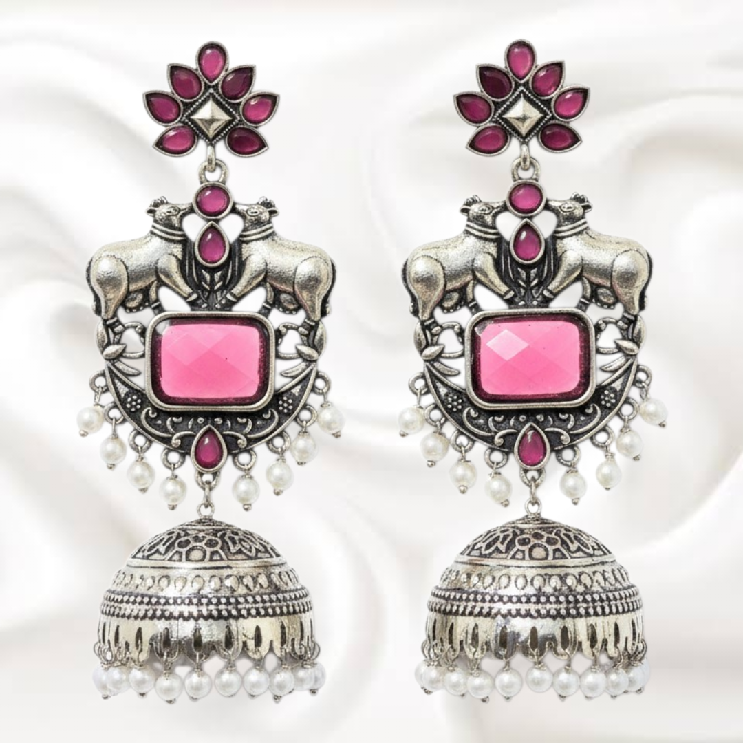 Black Metal Big Jhumka