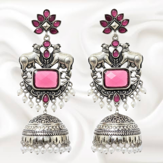 Black Metal Big Jhumka