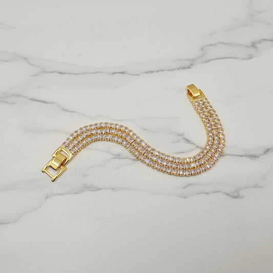 AD 3 Layer Tennis Bracelets