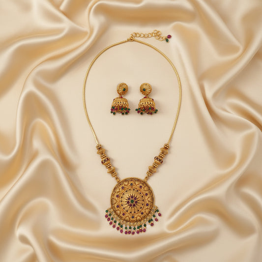 Antique Gold-Plated Jewelry Set